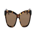 DKNY Women's Sunglasses DK543S - Soft Tokyo Tortoise with Solid Khaki Lens