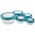 Anchor Hocking TrueSeal Glass Food Storage Containers with Airtight Lids Mineral Blue -