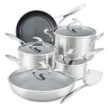 Circulon Stainless Steel Cookware Pots and Pans Set with SteelShield Hybrid Stainless and Nonstick Technology