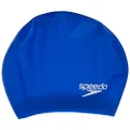 Speedo Silicone Long Hair Swim Cap (Blue