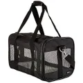 Amazon Basics Soft-Sided Mesh Pet Travel Carrier, Medium, 43.18 x 25.4 x 25.4 CM, Black