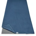Gaiam Stay Put Yoga Towel Mat (Fits Over Standard Size - 70" L x 26" W), Lake, Large