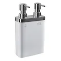 Kitchen Details Dual Pump Soap & Lotion Dispenser | Bathroom and Kitchen Sink | Countertop | Compact Design | White