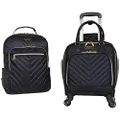 Kenneth Cole Reaction Chelsea 20" Polyester-Twill Expandable, Black, 2-Piece Set (20"/28"), Chelsea Luggage Chevron