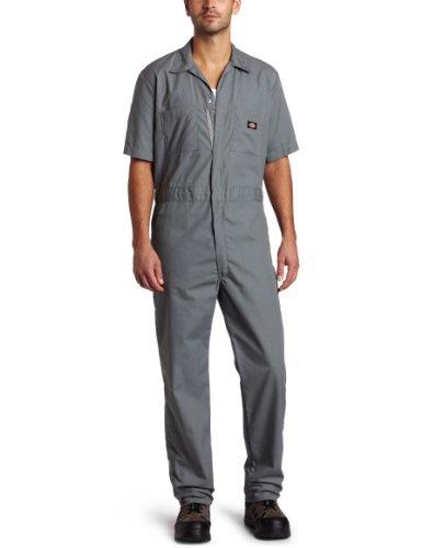 Dickies Men's Short-sleeve Coverall, Gray, X-Large