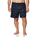 Nautica Men's Soft Woven 100% Cotton Elastic Waistband Sleep Pajama Short, Maritime Navy, X-Large