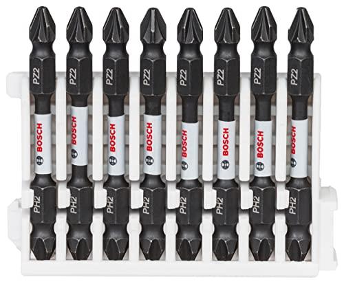 Bosch Accessories Professional 8-Piece Double Screwdriver Set (Impact Control, 8 x PH2-PZ2, Pick and Click, Accessories for Screwdrivers)