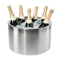 OGGI Jumbo Stainless Steel Double Wall Party Tub - Holds up to 12 Bottles of Wine or Champagne. Size 16.5" by 9.75".