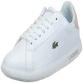 Lacoste Women's Graduate Bl 21 1 SFA Sneaker, White/Light Pink, 5 US