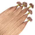 Hair2heart 25 x 0.8g Premium Bonding Straight Human Hair Extension, Honey Blonde, 40 cm Length