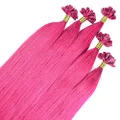 Hair2heart 25 x 0.8g Premium Bonding Straight Human Hair Extension, Pink, 50 cm Length