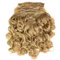 Hair2Heart 130g Clip In Wavy Synthetic Hair Extension, Blonde (Pack of 8)