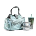 Fit & Fresh Lunch Bag for Women, Insulated Womens Lunch Bag for Work, Leakproof & Stain-Resistant Large Lunch Box for Women with Containers and Matching Tumbler, Snap Closure Westport Bag Sage Camo