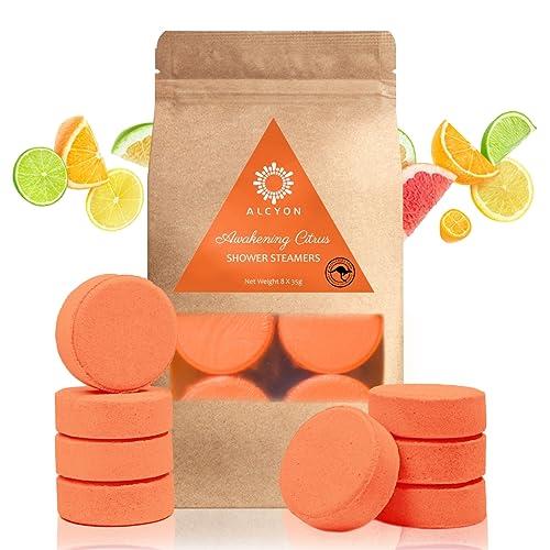 Alcyon Shower Bath Bombs - Aromatherapy Scented Shower Steamers Tablets for a Spa-Like Experience at Home - Set of 8 Shower Steamer Tablet with Essential Oils for Relaxation - Ideal Choice for Women
