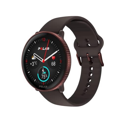 polar Ignite 3 - Fitness & Wellness GPS Smartwatch, Sleep Analysis, AMOLED Display, 24/7 Activity Tracker, Heart Rate, Personalized Workouts and Real-time Voice Guidance, Brown Copper, S-L