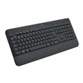 Logitech Signature K650 Comfort Full-Size Wireless Keyboard with Wrist Rest, BLE Bluetooth or Logi Bolt USB receiver, Deep-Cushioned Keys, Numpad, Compatible with most OS/PC/Window/Mac - Graphite