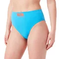PUMA Women's Swimwear High Waist Brief Swim, Blue Combo, Small