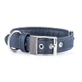 My Family Bilbao Faux Leather Collar, Blue, Large