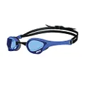 arena Cobra Ultra Swipe Racing Swim Goggles for Men and Women, Non-Mirror Lens, Anti-Fog, UV Protection, Blue/Blue/Black