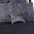 Accessorize Bedroom Collection Leopard Cushion Pack of 2 Pieces, Black