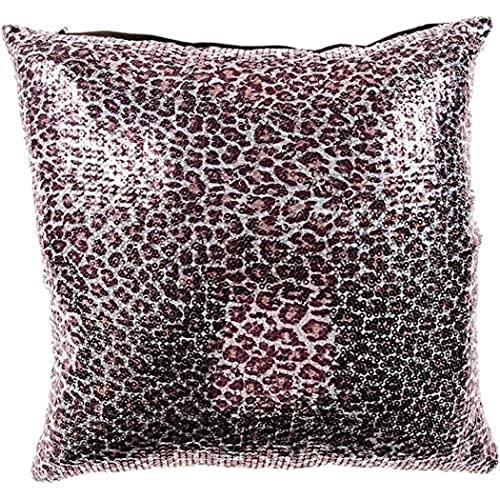 Accessorize Bedroom Collection Leopard Cushion Pack of 2 Pieces, Chocolate