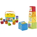 Fisher-Price Baby's First Blocks & Stack and Explore Blocks, Set of 5, Multi