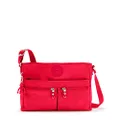 Kipling Women's New Angie Handbag, Lightweight Crossbody, Nylon Travel Bag, Red Rouge, 10.5"L X 8"H X 2"D