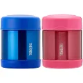 Thermos FUNtainer Insulated Food Jar, 290ml, Blue, F3003BL6AUS & FUNtainer Vacuum Insulated Food Jar, 290ml, Pink, F3003PK6AUS