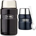 Thermos Stainless King Vacuum Insulated Food Jar, 710ml, Midnight Blue, SK3020MBAUS & Stainless King Vacuum Insulated Food Jar, 470ml, Midnight Blue, SK3000MBAUS