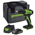 Greenworks 24V Brushless Drill Kit with 2Ah Battery and Fast Charger