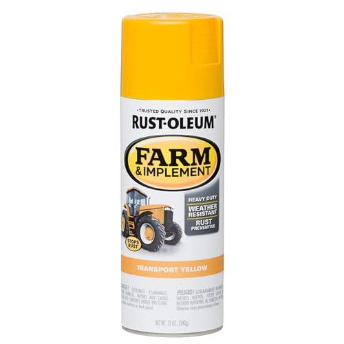 Rust-Oleum 280145 Farm and Implement Spray Paint, Transport Yellow, 12 Oz