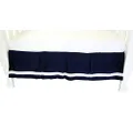 Babyhood Breezy Blue Pleated Crib Skirt, Navy/White