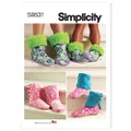 Simplicity S9531 Slippers, Size XS-XL/XS-XL