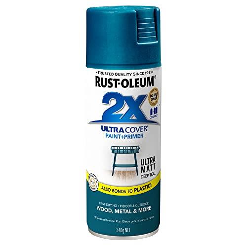 Rust-Oleum 2X Ultra Cover Matt Spray, Deep Teal, 340 g
