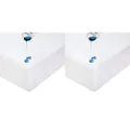 Luxor Cotton Terry Fully Fitted Waterproof Mattress Protector - 7 (King Single) & Cotton Terry Fully Fitted Waterproof Mattress Protector - 7 (Queen)