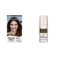 Clairol Hair Colour Bundle: Clairol Nice'N Easy 5 Natural Medium Brown + Root Touch Up Root Concealing Spray - Medium Brown, For Brown Hair