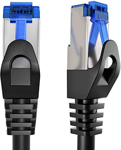 KabelDirekt – 5m – Ethernet, Patch & Network Cable (transfers gigabit Internet Speed, Ideal for 1Gbps Networks/LANs, routers, modems, switches, RJ45 Plug (Silver), Black)