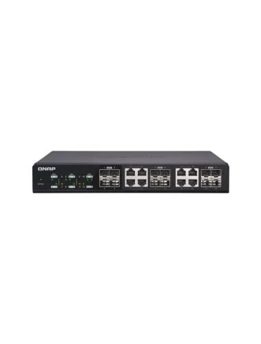 QNAP QSW-1208-8C-US 12-Port Unmanaged 10GbE Switch Twelve SFP+ with Shared Eight 10GBASE-T Ports