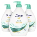DOVE Body Wash Sensitive, 1L x 3 Pack, Fragrance-free, Mild and Gentle formula