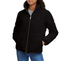 Levi's Women's Zoe Corduroy Puffer Jacket (Standard & Plus Sizes), Black Corduroy, X-Large
