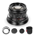 PERGEAR 35mm F1.4 Full-Frame Manual Focus Lens, Compatible with Sony E-Mount Cameras A7 A7II A7III A7R A7RII A7RIII A7RIV A7S A7SII A7SIII A9 A7C A6400 A6000 A6600 A6100 A6500 A6300 (Black)