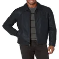 Tommy Hilfiger Men's Classic Faux Leather Jacket, Navy, X-Large Tall