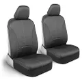 Motor Trend SpillGuard Waterproof Seat Covers for Front Seats, Gray Stitching – Durable Neoprene Car Seat Protectors, Easy to Install, Interior Covers for Auto Truck Van SUV