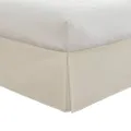 Lux Hotel Bedding Tailored Bed Skirt, Classic 14” Drop Length, Pleated Styling, Queen, Ivory