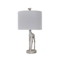 Lexi Lighting Animal Inspired Table Lamp, Giraffe Standing, White Polyresin Base and Shade, E27, Unique and Whimsical Design, Perfect Animal Décor for Kids Room or Living Room
