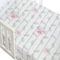 Babyhood Amani Bebe Organic Jersey Cotton Compact Fitted Sheet, Vintage Floral