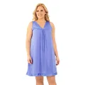 Vanity Fair Women's Plus Size Coloratura Sleepwear Short Gown 30807, Victory Violet, 1X-Large