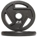 Powergainz Olympic 2-Inch Cast Iron Plate Weight Plate for Strength Training, Weightlifting and Crossfit, Black