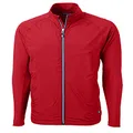 Cutter & Buck Men's Adapt Eco Knit Hybrid Recycled Full Zip Jacket, Red, Medium