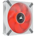 CORSAIR ML120 LED Elite, 120mm PWM LED White Fan (Corsair AirGuide Technology, Magnetic Levitation Bearing, Up to 2,000 RPM, Eight Vibrant LEDs, Low Noise, High Airflow) Single Pack - Red
